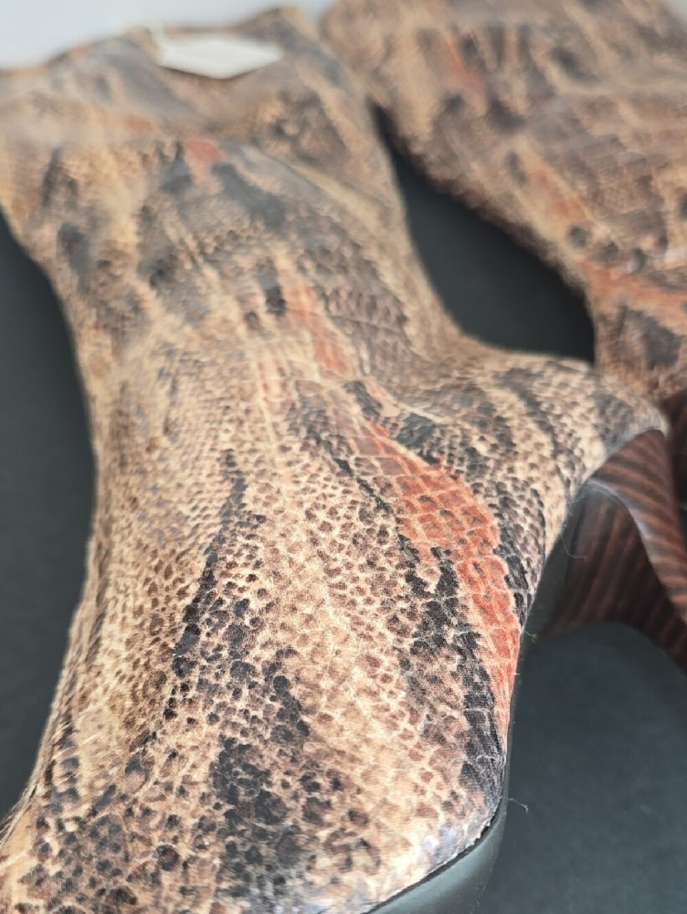 Vintage Luichiny Snakeskin Knee-High Boots - Picture 8 of 16